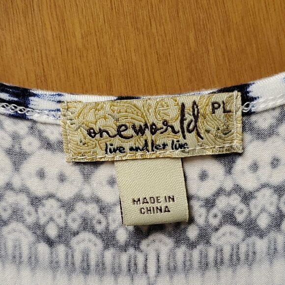 2/15 Sale ,One world, high low dress, size petite large - Picture 2 of 4